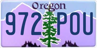 OR license plate 972POU