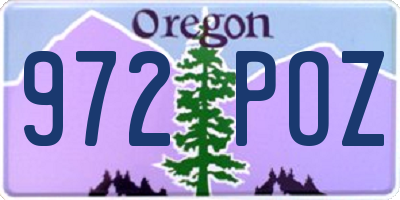 OR license plate 972POZ