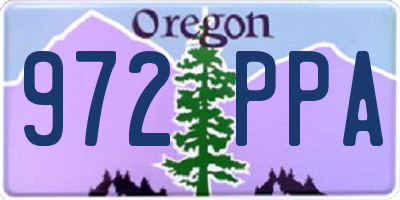 OR license plate 972PPA