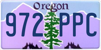 OR license plate 972PPC