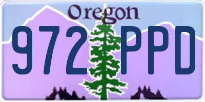 OR license plate 972PPD