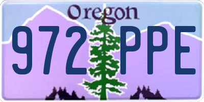 OR license plate 972PPE