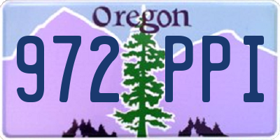 OR license plate 972PPI
