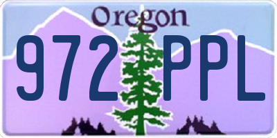 OR license plate 972PPL