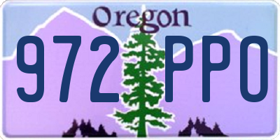 OR license plate 972PPO