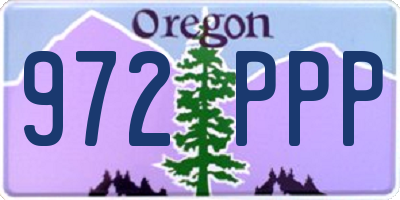 OR license plate 972PPP