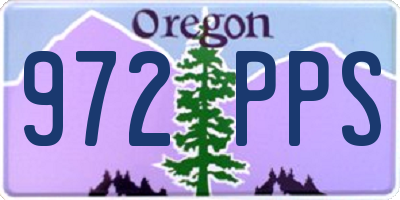 OR license plate 972PPS
