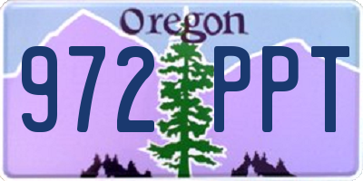 OR license plate 972PPT