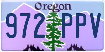 OR license plate 972PPV