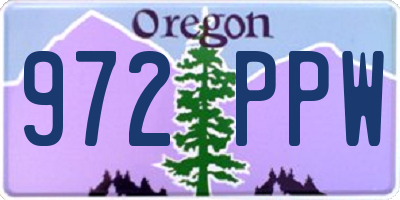 OR license plate 972PPW