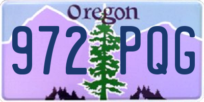 OR license plate 972PQG