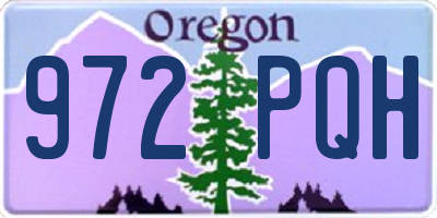 OR license plate 972PQH
