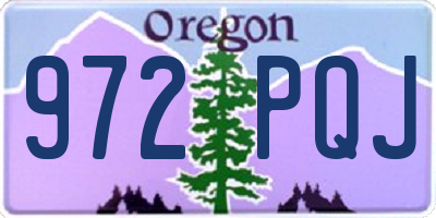 OR license plate 972PQJ