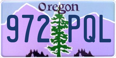 OR license plate 972PQL