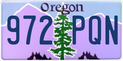 OR license plate 972PQN