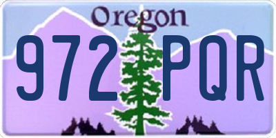 OR license plate 972PQR