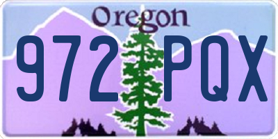 OR license plate 972PQX