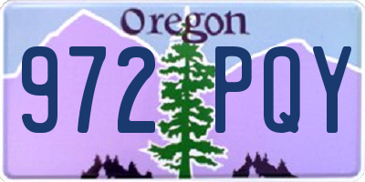 OR license plate 972PQY