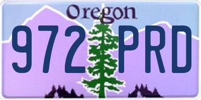 OR license plate 972PRD