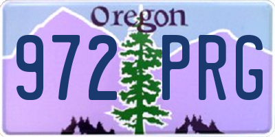 OR license plate 972PRG