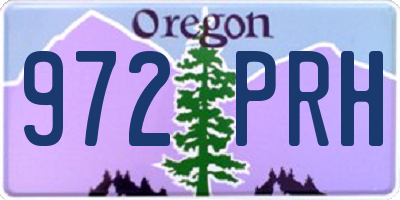 OR license plate 972PRH