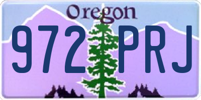 OR license plate 972PRJ