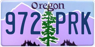 OR license plate 972PRK