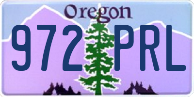 OR license plate 972PRL