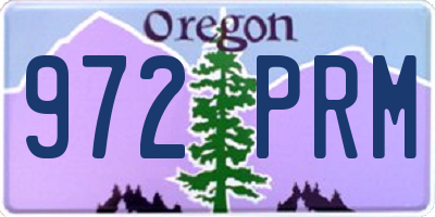 OR license plate 972PRM