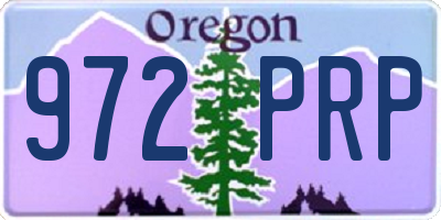 OR license plate 972PRP