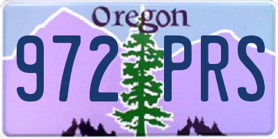 OR license plate 972PRS