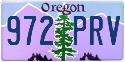 OR license plate 972PRV