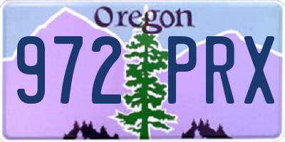 OR license plate 972PRX
