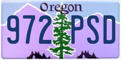 OR license plate 972PSD