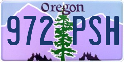 OR license plate 972PSH
