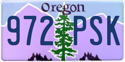 OR license plate 972PSK