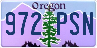 OR license plate 972PSN