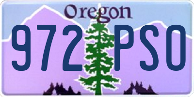 OR license plate 972PSO