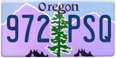 OR license plate 972PSQ