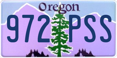 OR license plate 972PSS