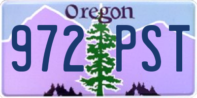 OR license plate 972PST