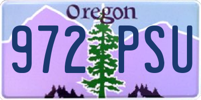 OR license plate 972PSU