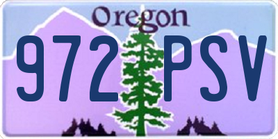 OR license plate 972PSV