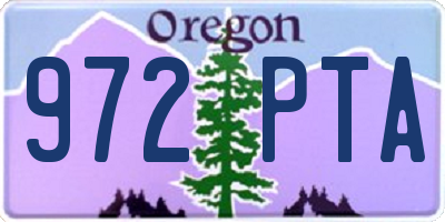 OR license plate 972PTA