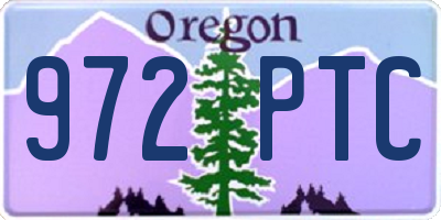 OR license plate 972PTC
