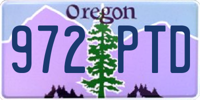 OR license plate 972PTD
