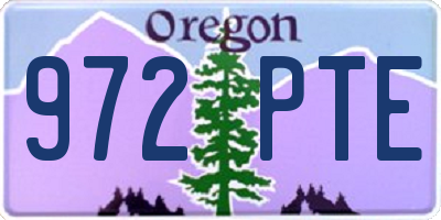 OR license plate 972PTE