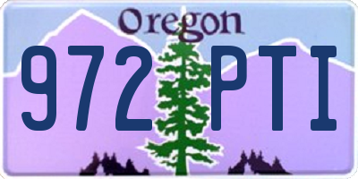 OR license plate 972PTI