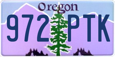 OR license plate 972PTK