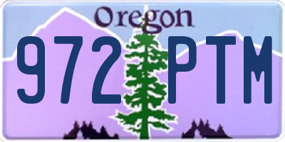 OR license plate 972PTM